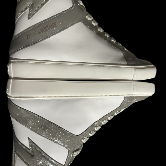 Zadig & Voltaire Women’s High Flash Infinity Patent Silver Leather (38) US 7. - Picture 9 of 13